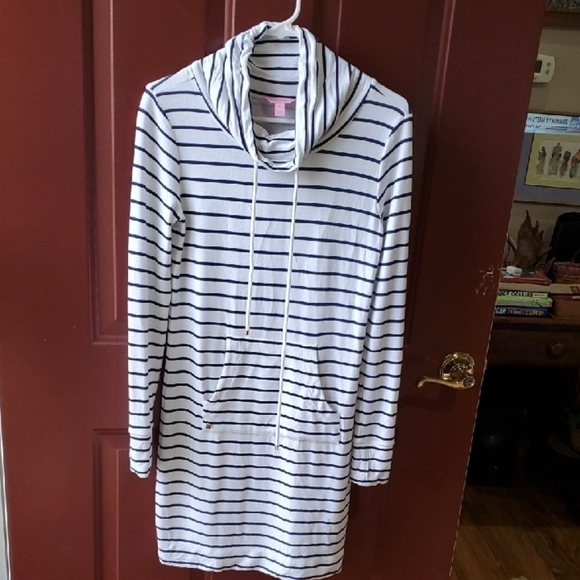 Lily Pulitzer Striped Hooded Dress with Pockets - Picture 1 of 13